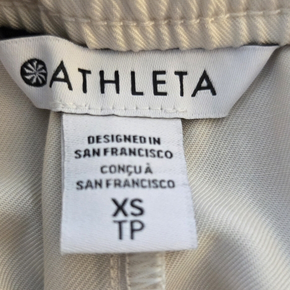 Athleta Cream Celestial Utility Cargo Pants Size XS - Picture 5 of 5